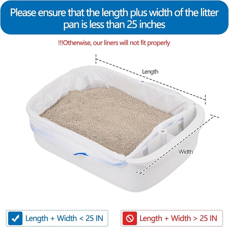 DSPET Self Cleaning Cat Litter Box Liners-60 Counts, Extra Thick Litter Bags for Automatic Cat Litter Box Robot with Drawstring Trash Bags - Image 3